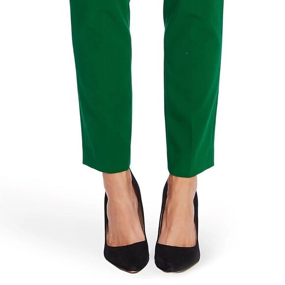 Vince Camuto Green Pleated Slim Leg Fit Ankle Dress Pants Size 6 - Picture 11 of 11